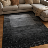 Luna Modern Vloerkleed Grijs Zwart