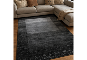 Luna Modern Vloerkleed Grijs Zwart