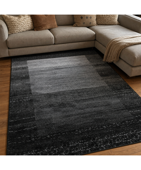 Luna Modern Vloerkleed Grijs Zwart