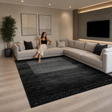 Luna Modern Vloerkleed Grijs Zwart