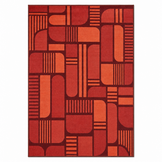 Retro Modern Vloerkleed Terracotta