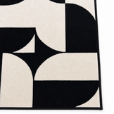 Retro Modern Vloerkleed Zwart Wit