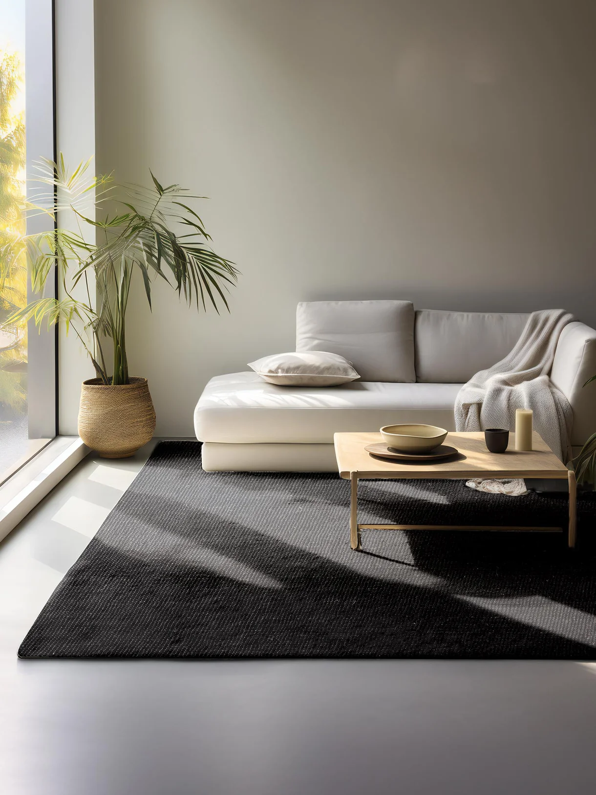 Jaipur Jute Vloerkleed Zwart