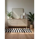 Wollen Vloerkleed Donna Zwart