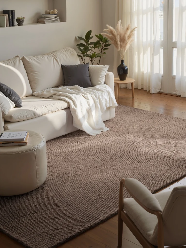 Wollen Vloerkleed Calmio Taupe
