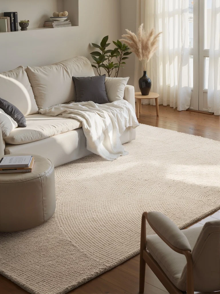 Wollen Vloerkleed Calmio Creme