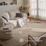Wollen Vloerkleed Calmio Licht Beige