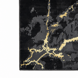 Fashion Marmer Vloerkleed Zwart Goud