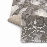 Fashion Marmer Vloerkleed Grijs Zilver