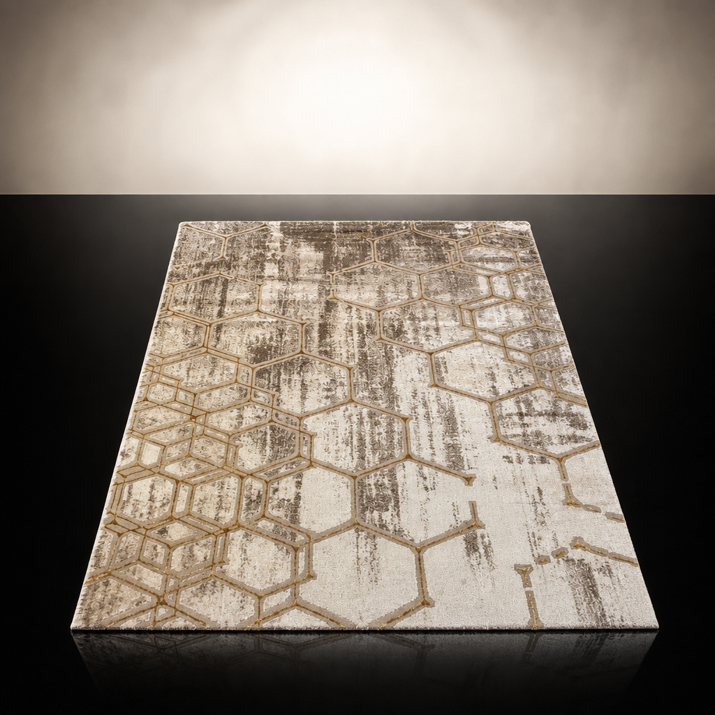 Fashion Club Vloerkleed Beige Goud