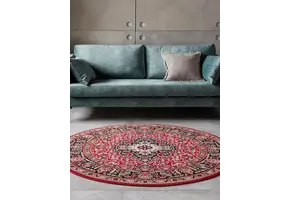 Rond Oosters Vloerkleed Skazar Rood