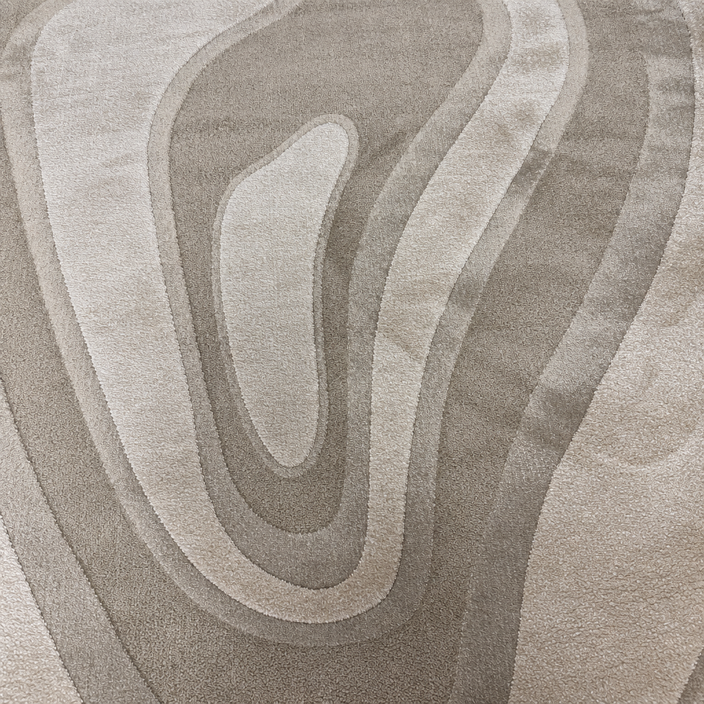 Organisch Abstract Vloerkleed Livorno Beige