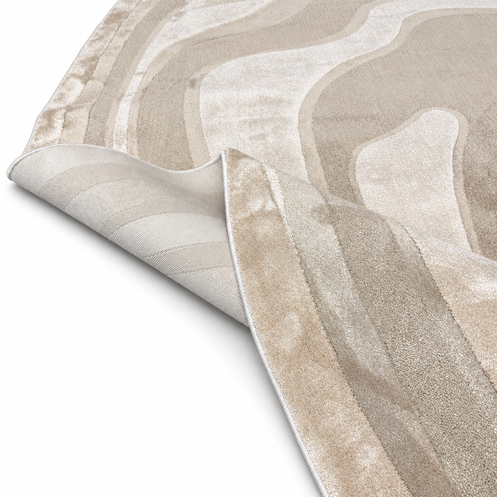 Organisch Abstract Vloerkleed Livorno Beige