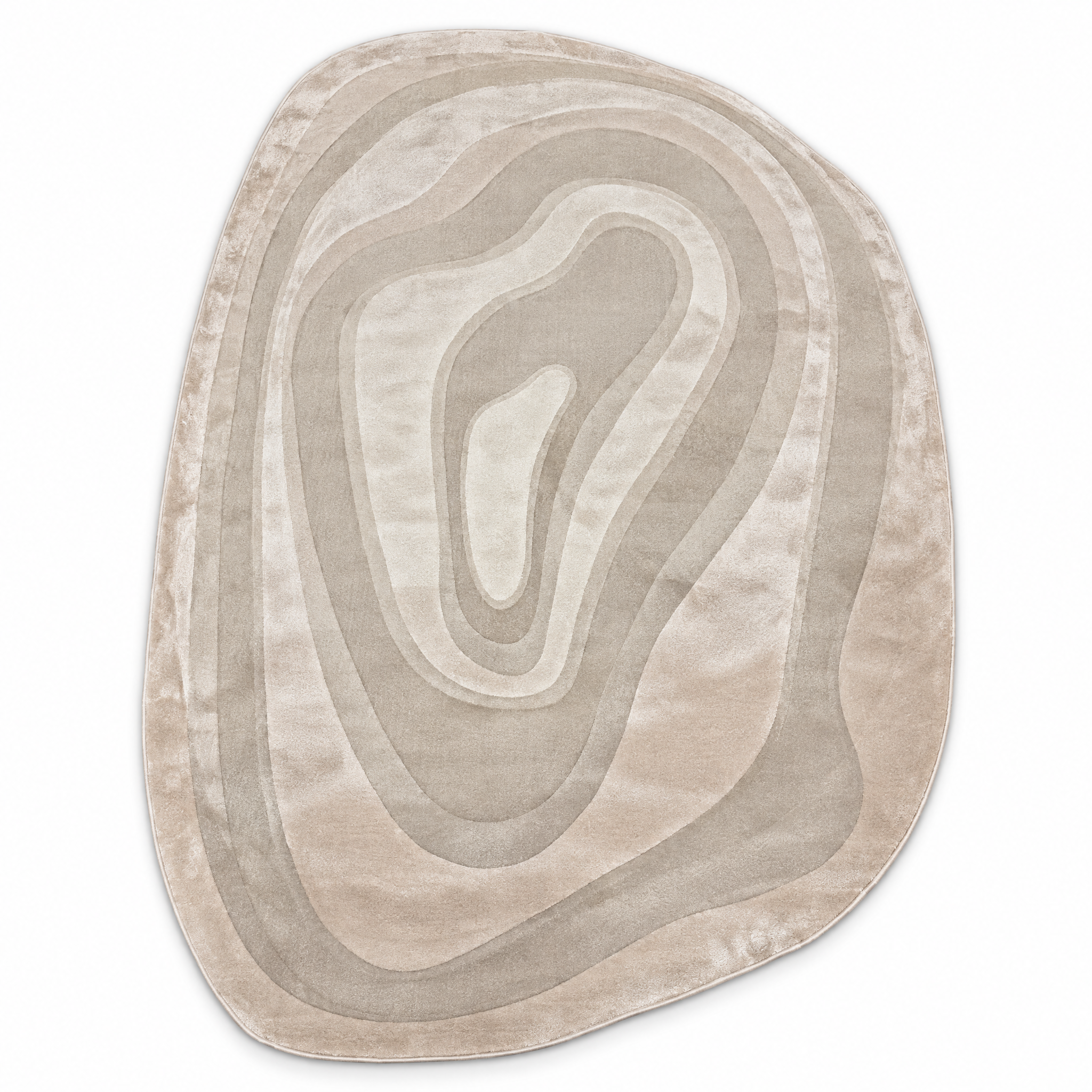 Organisch Abstract Vloerkleed Livorno Beige