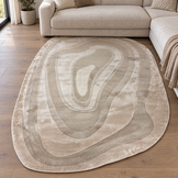 Organisch Abstract Vloerkleed Livorno Beige