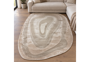 Organisch Abstract Vloerkleed Livorno Beige