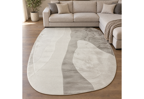 Organisch Vloerkleed Livorno Creme Zilver