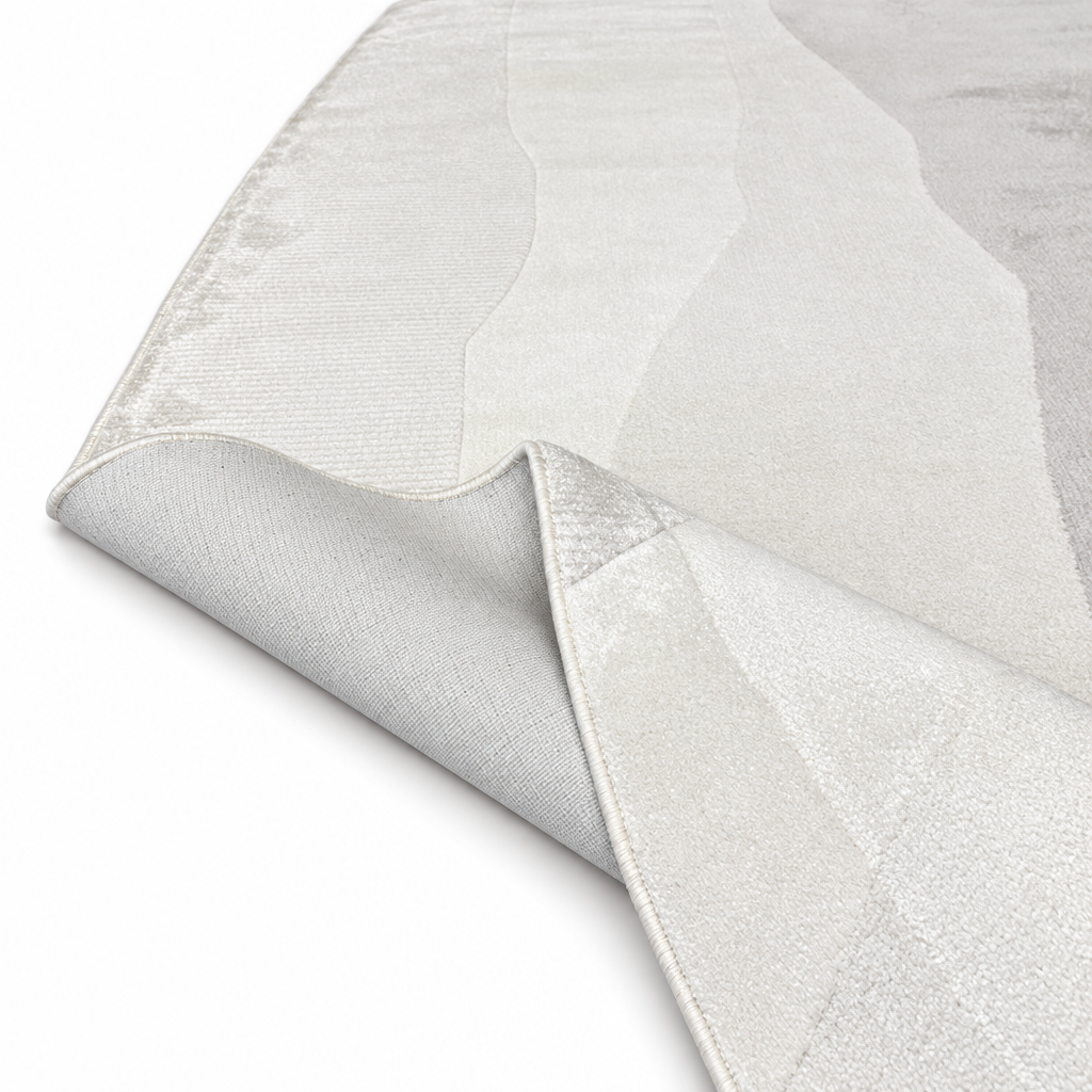Organisch Vloerkleed Livorno Creme Zilver