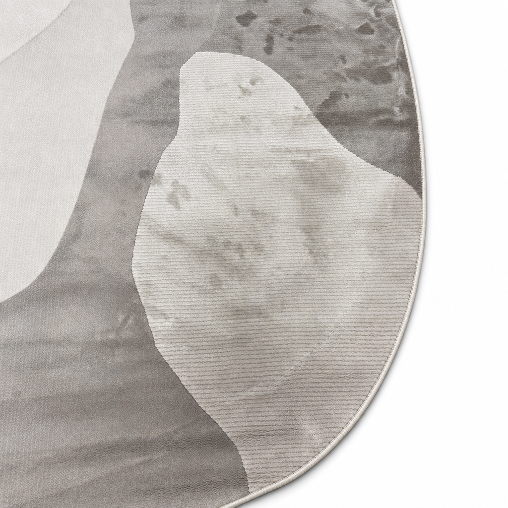 Organisch Vloerkleed Livorno Creme Zilver