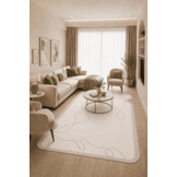 Organisch Japandi Vloerkleed Jarden Shape Creme