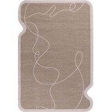 Organisch Japandi Vloerkleed Jarden Shape Bruin Beige