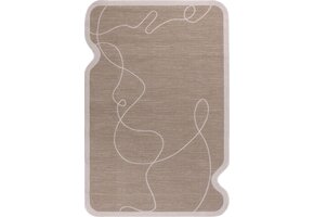 Organisch Japandi Vloerkleed Jarden Shape Bruin Beige