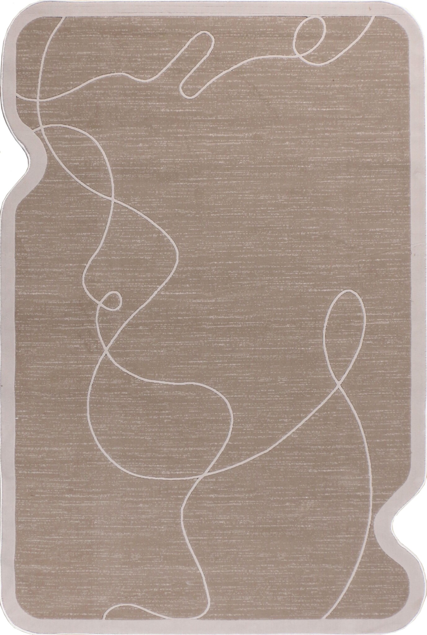 Organisch Japandi Vloerkleed Jarden Shape Bruin Beige