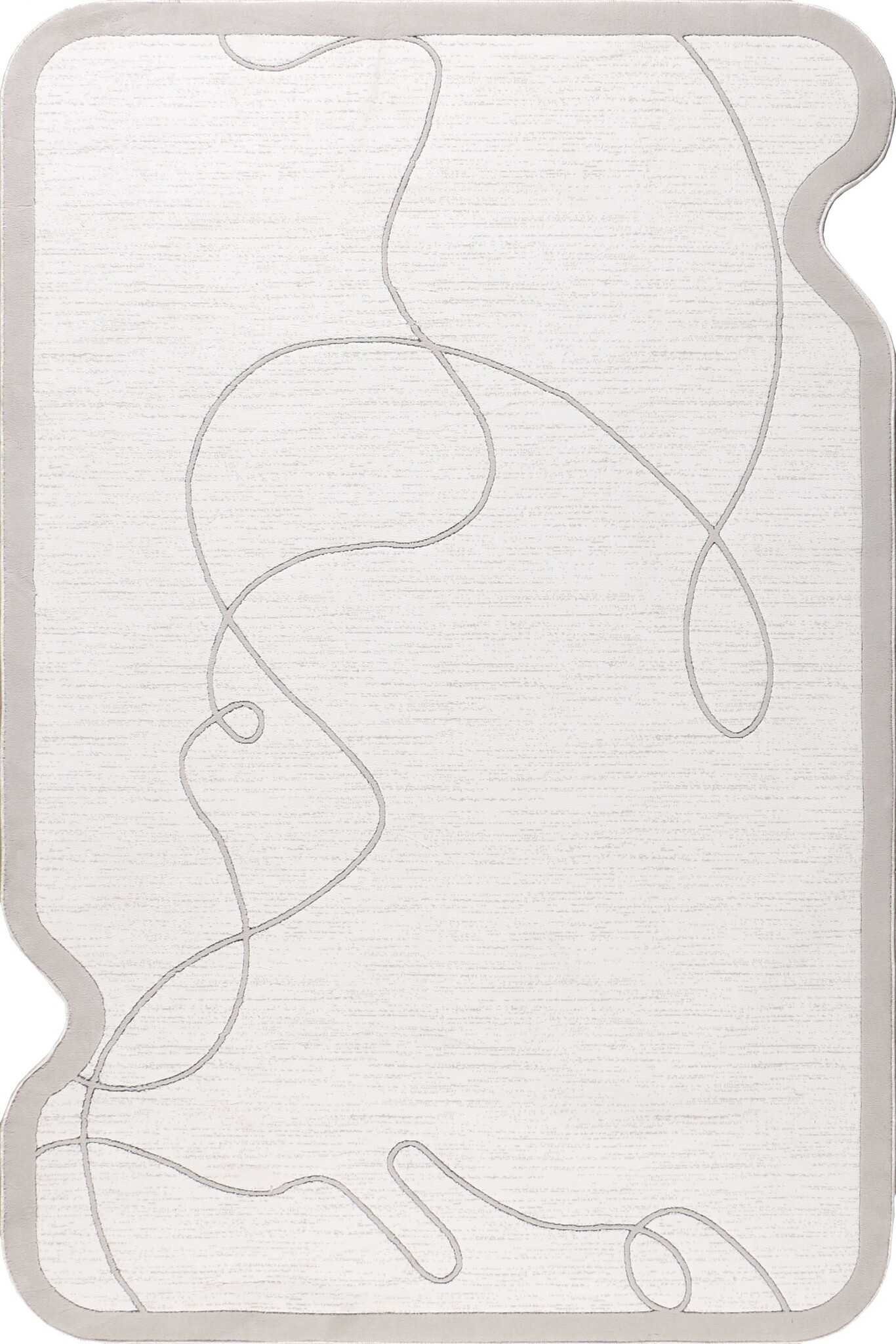 Organisch Japandi Vloerkleed Jarden Shape Creme