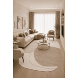 Organisch Vloerkleed Jarden Shape Creme Beige