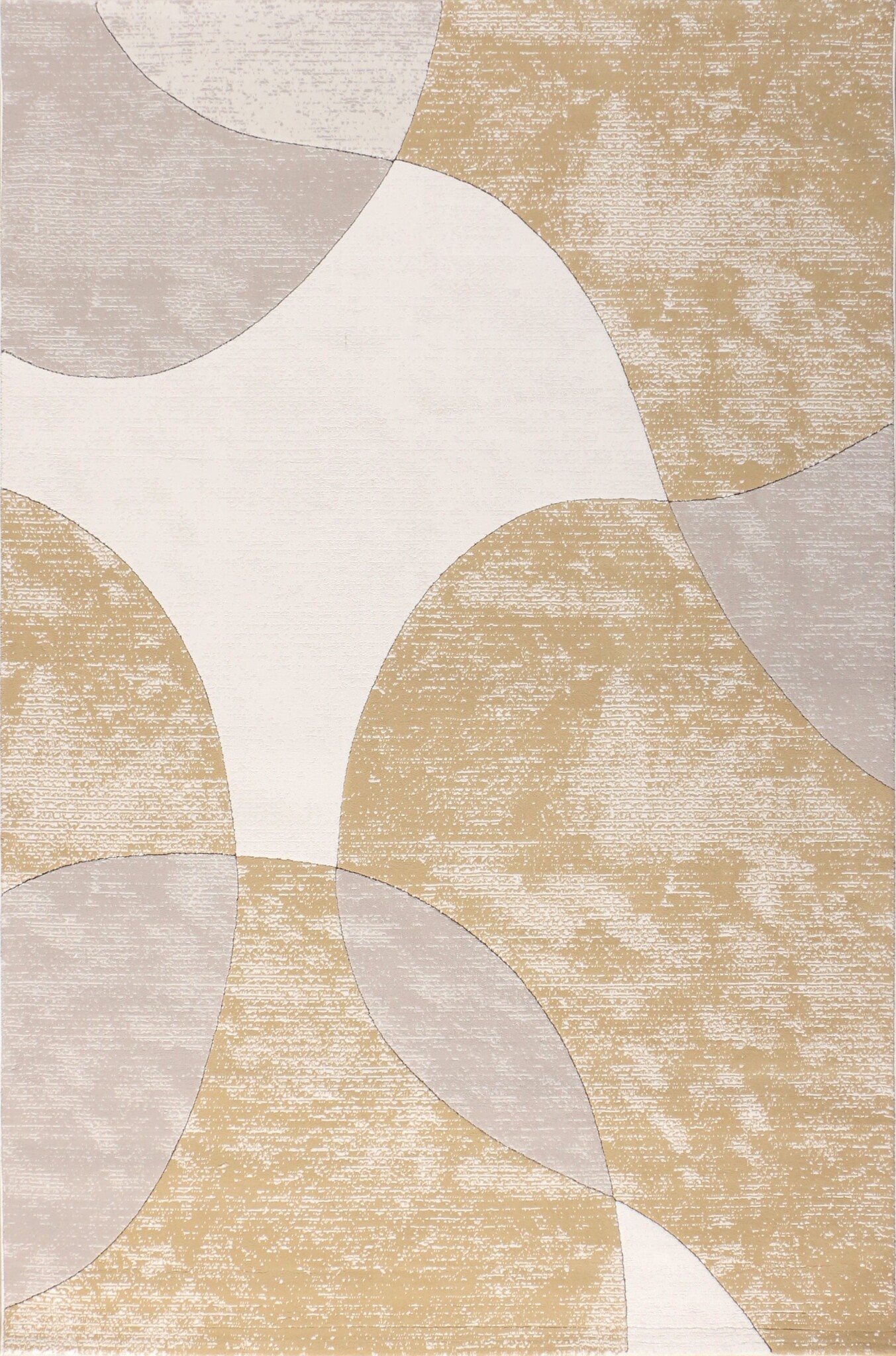 Jarden Home Vloerkleed Abstract Geel Creme