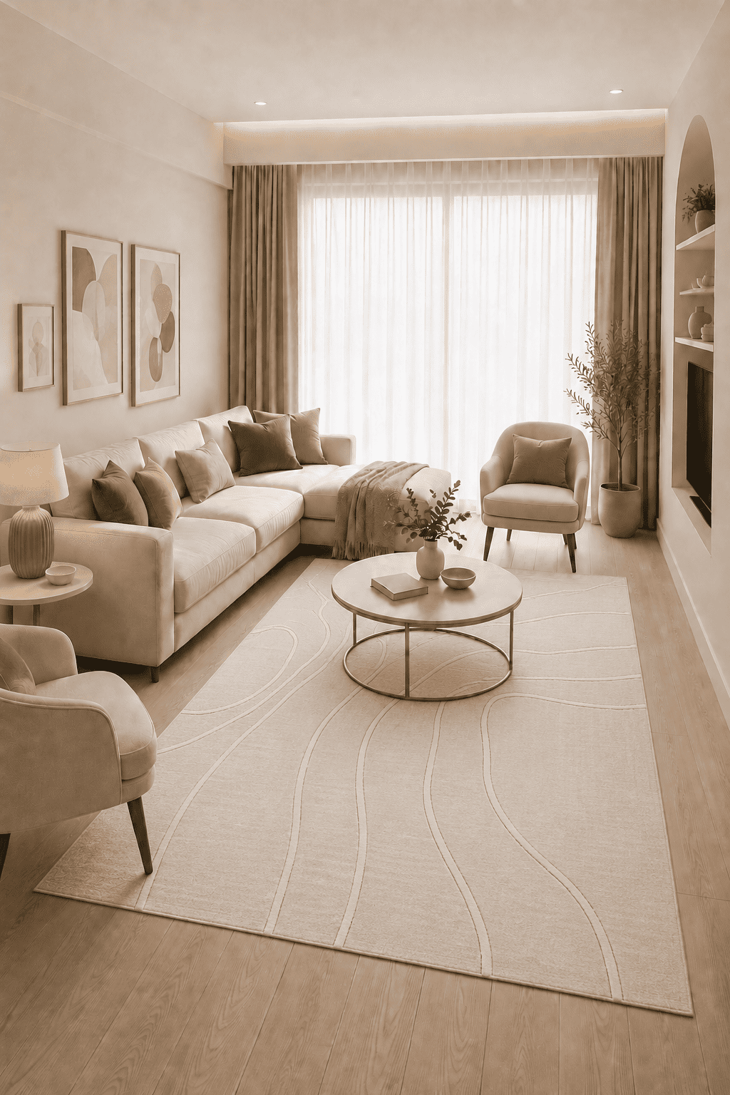 Jarden Home Vloerkleed Abstract  Creme