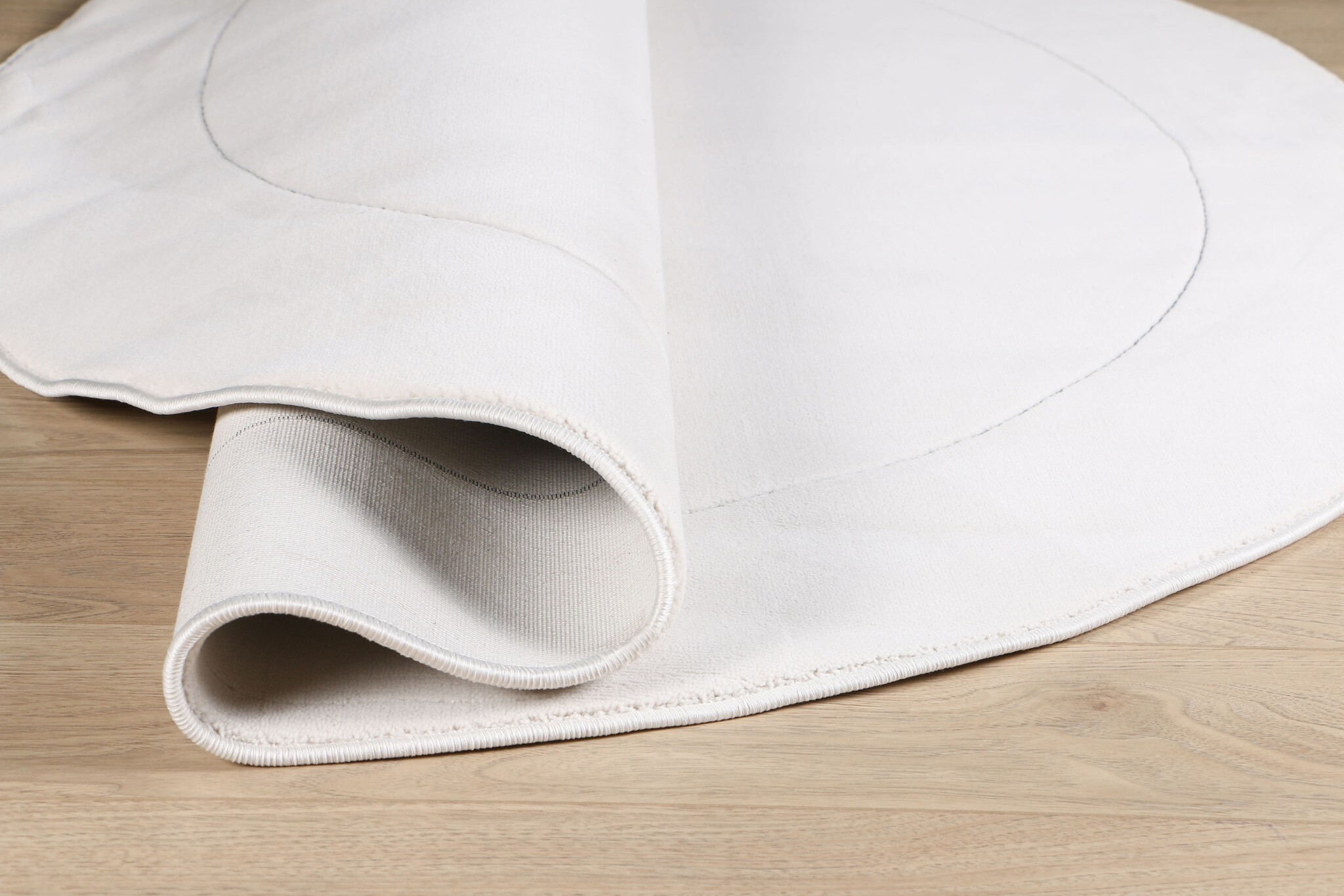 Jarden Home Rond Uni Vloerkleed Creme