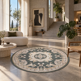 Rond Klassiek Vloerkleed Jarden Classic Groen