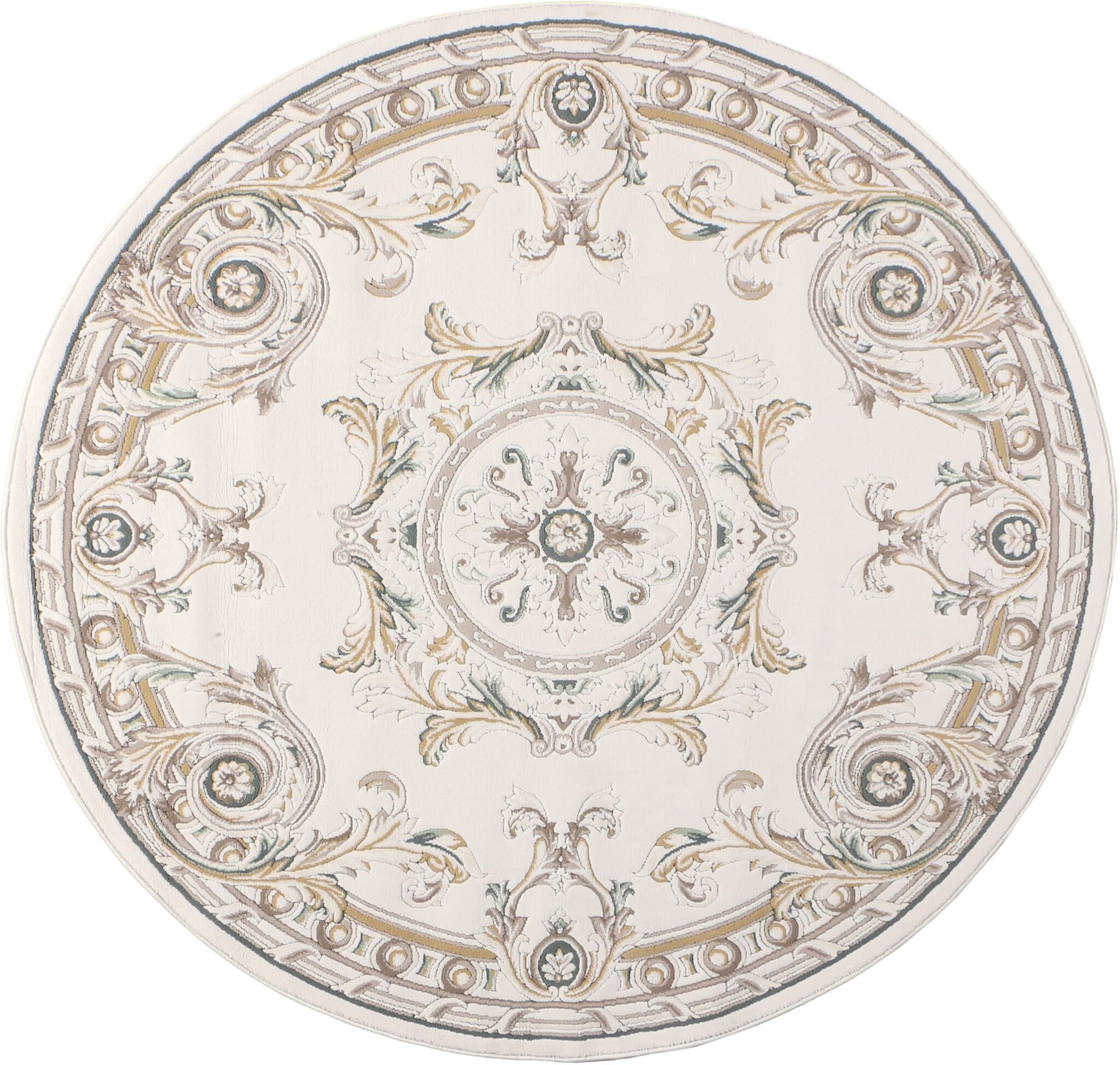 Rond Klassiek Vloerkleed Jarden Classic Creme