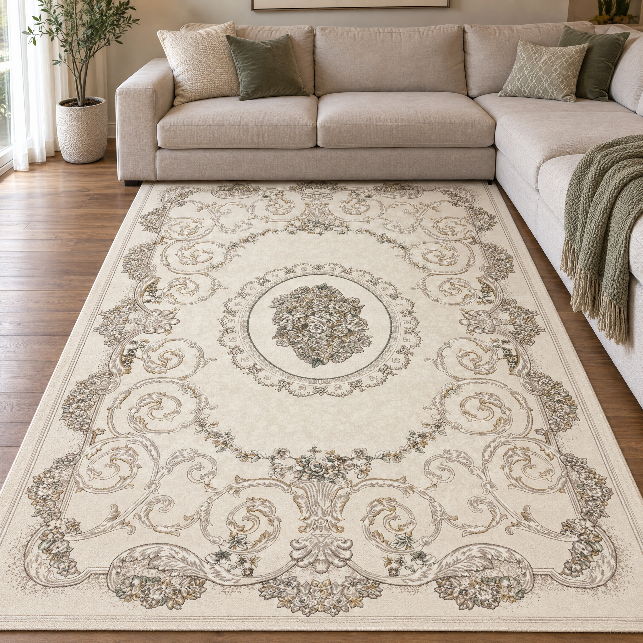 Klassiek Vloerkleed Jarden Creme