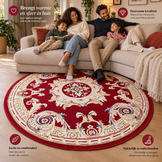 Rond Klassiek Vloerkleed Jarden Classic Rood