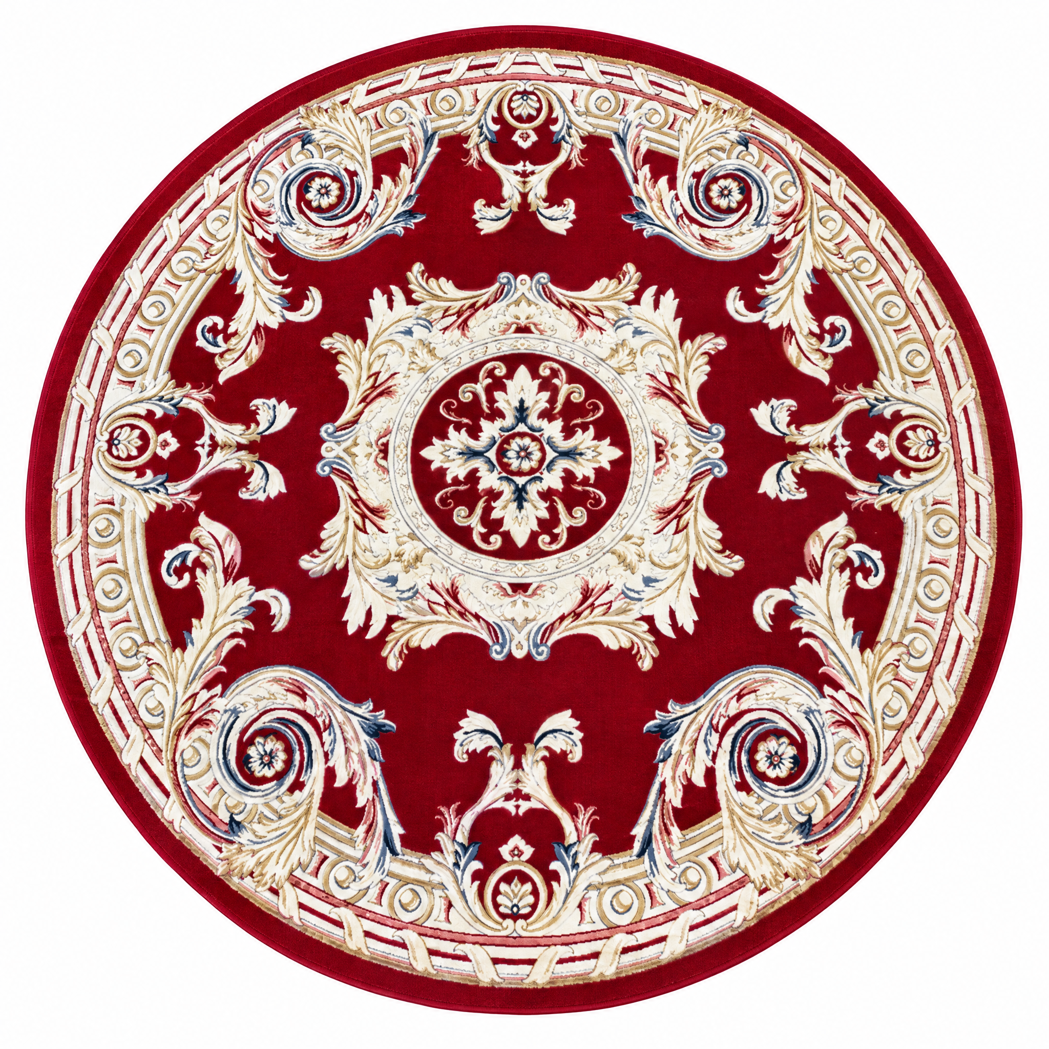 Rond Klassiek Vloerkleed Jarden Classic Rood