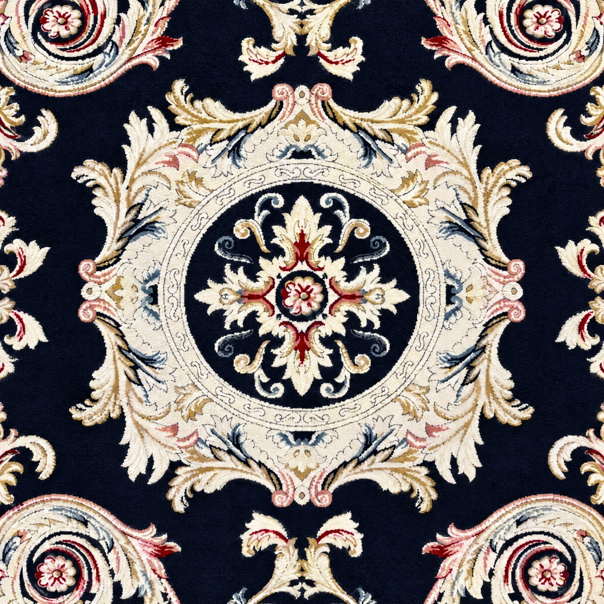 Rond Klassiek Vloerkleed Jarden Classic Blauw