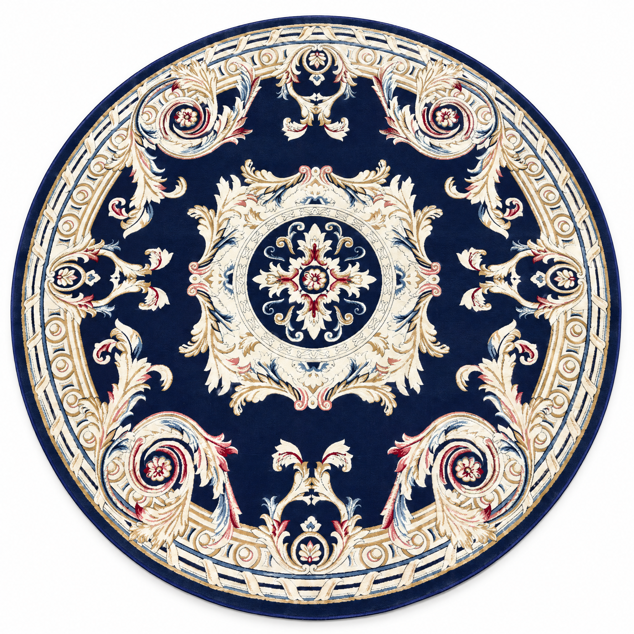 Rond Klassiek Vloerkleed Jarden Classic Blauw