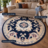 Rond Klassiek Vloerkleed Jarden Classic Blauw