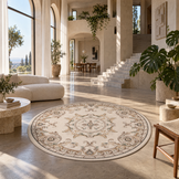 Rond Klassiek Vloerkleed Jarden Classic Creme