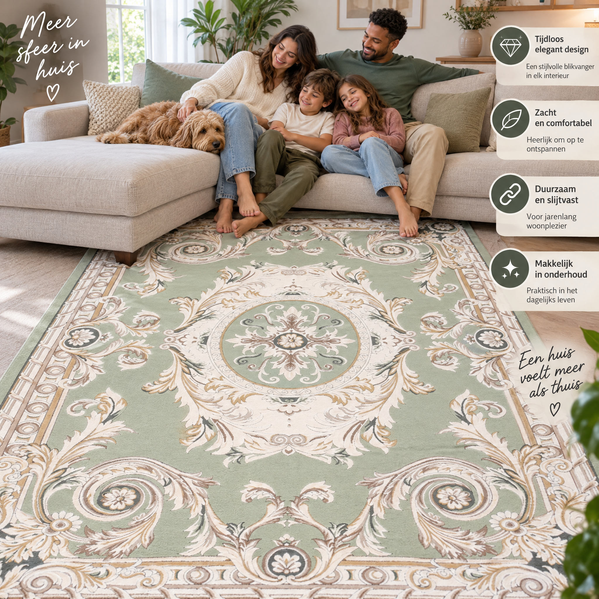 Klassiek Vloerkleed Jarden Classic Groen
