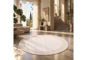 Jarden Home Rond Uni Vloerkleed Beige Creme