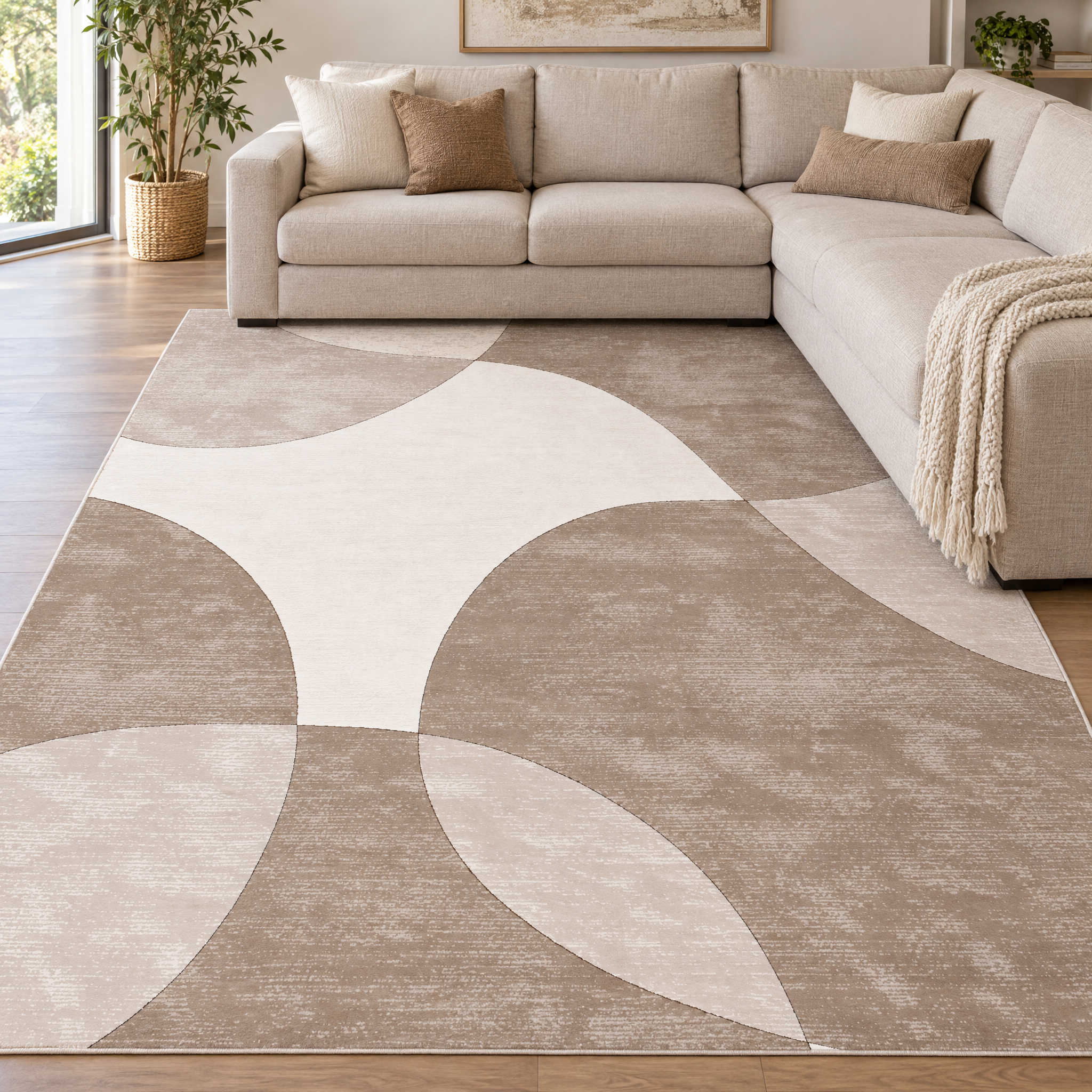 Jarden Home Vloerkleed Abstract Beige Creme