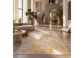 Jarden Home Vloerkleed Abstract Geel Creme