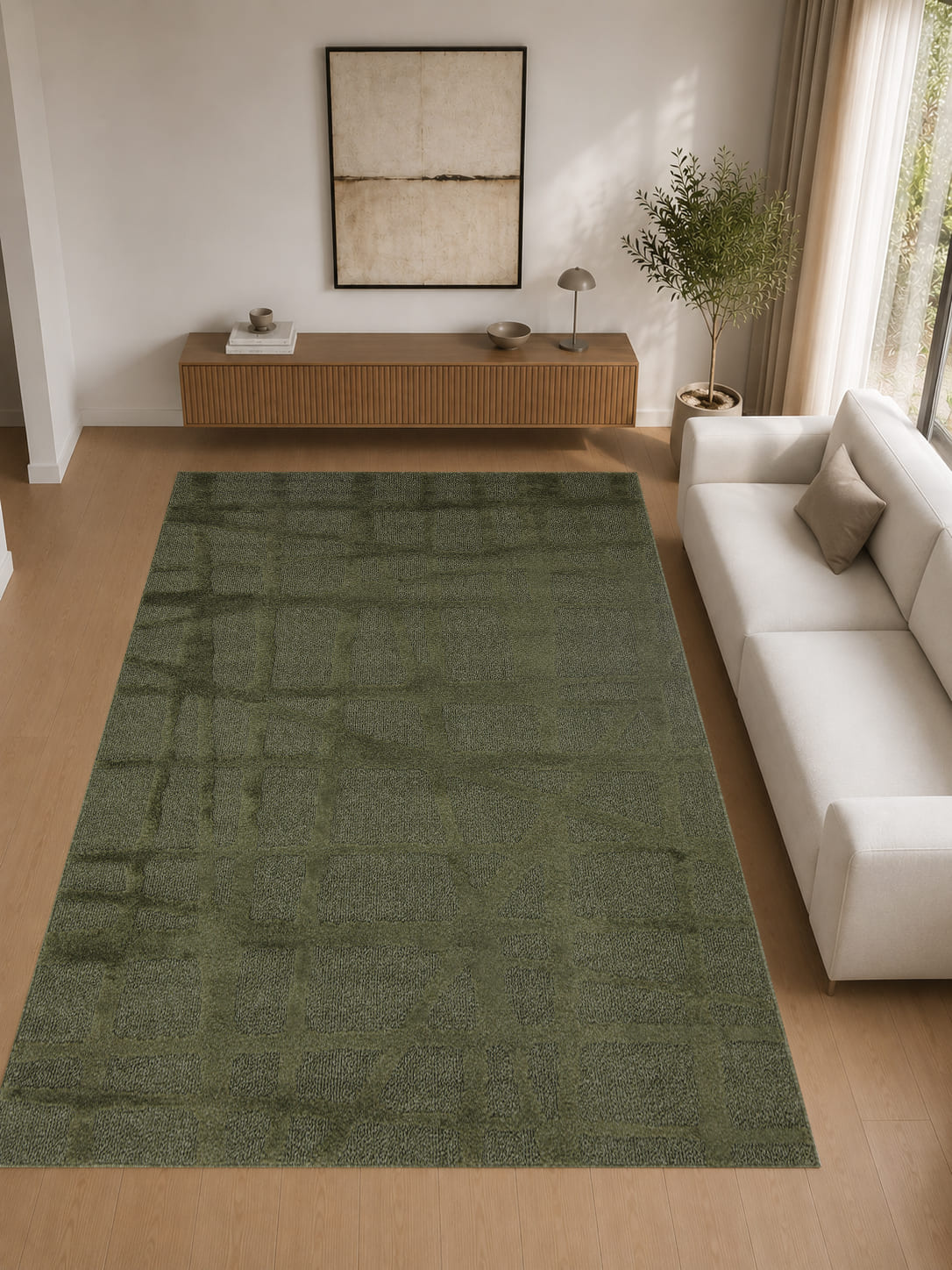 Japandi Loft Vloerkleed Groen