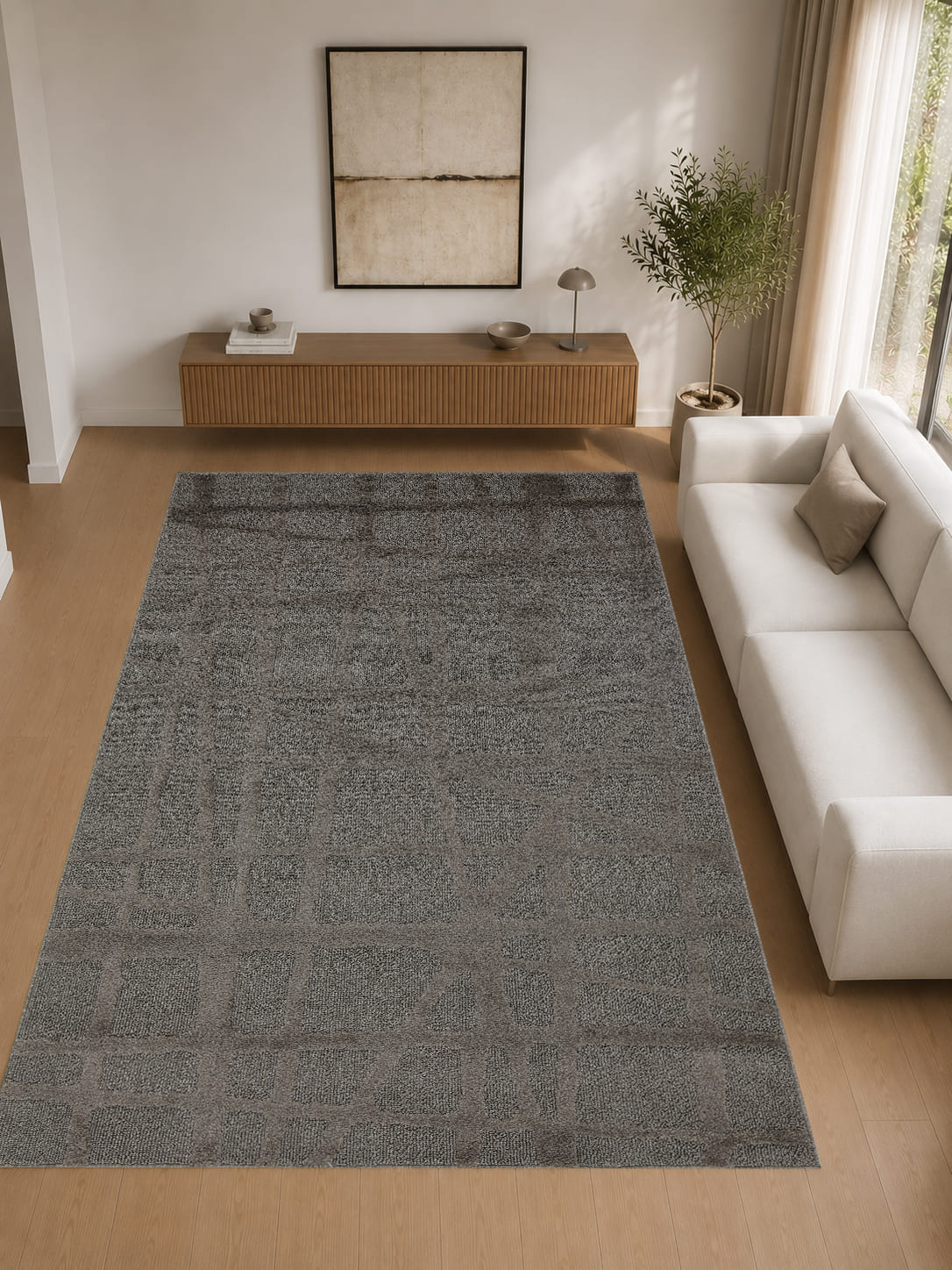 Japandi Loft Vloerkleed Taupe