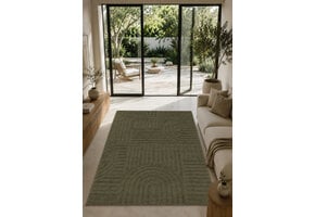 Japandi Loom Vloerkleed Groen