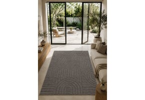 Japandi Loom Vloerkleed Taupe
