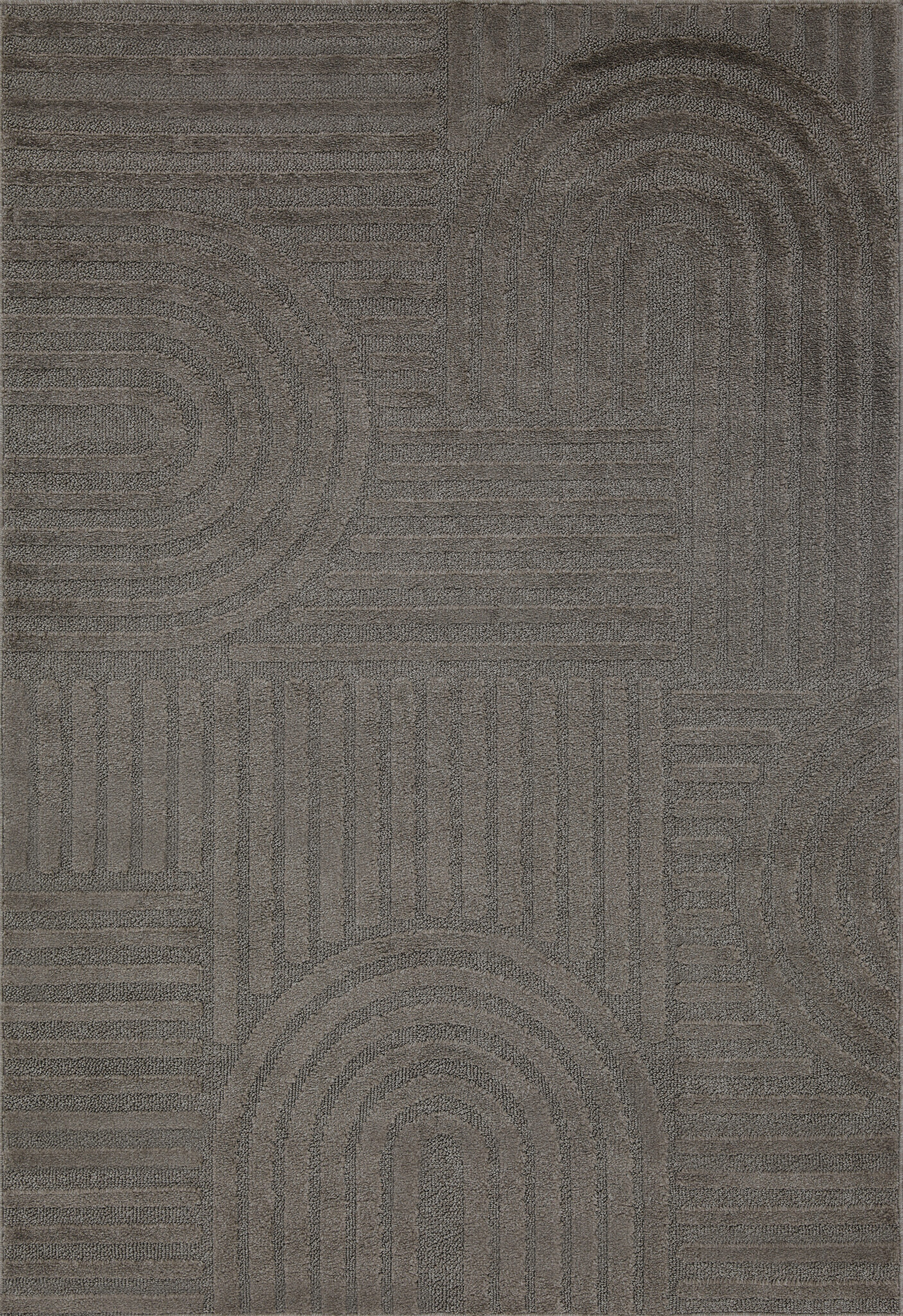 Japandi Loom Vloerkleed Taupe